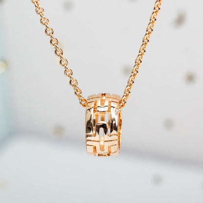 [Clover Jewelry]PARENTESI NECKLACE PINK GOLD