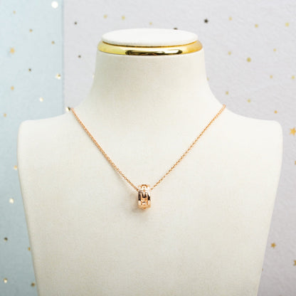 [Clover Jewelry]PARENTESI NECKLACE PINK GOLD