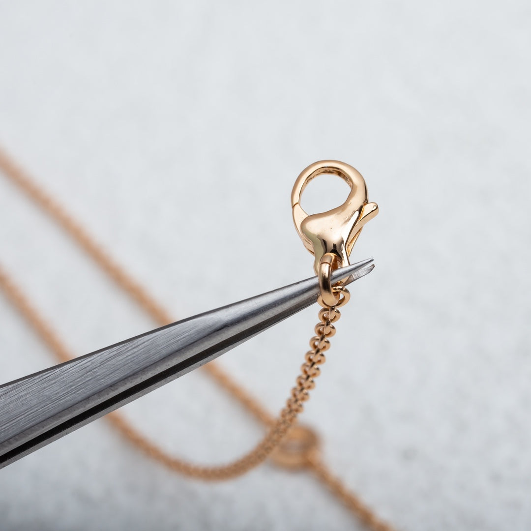 [Clover Jewelry]PARENTESI NECKLACE PINK GOLD