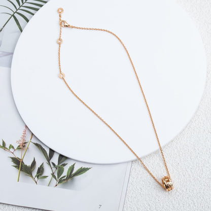 [Clover Jewelry]PARENTESI NECKLACE PINK GOLD