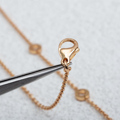 [Clover Jewelry]PARENTESI NECKLACE PINK GOLD DIAMOND