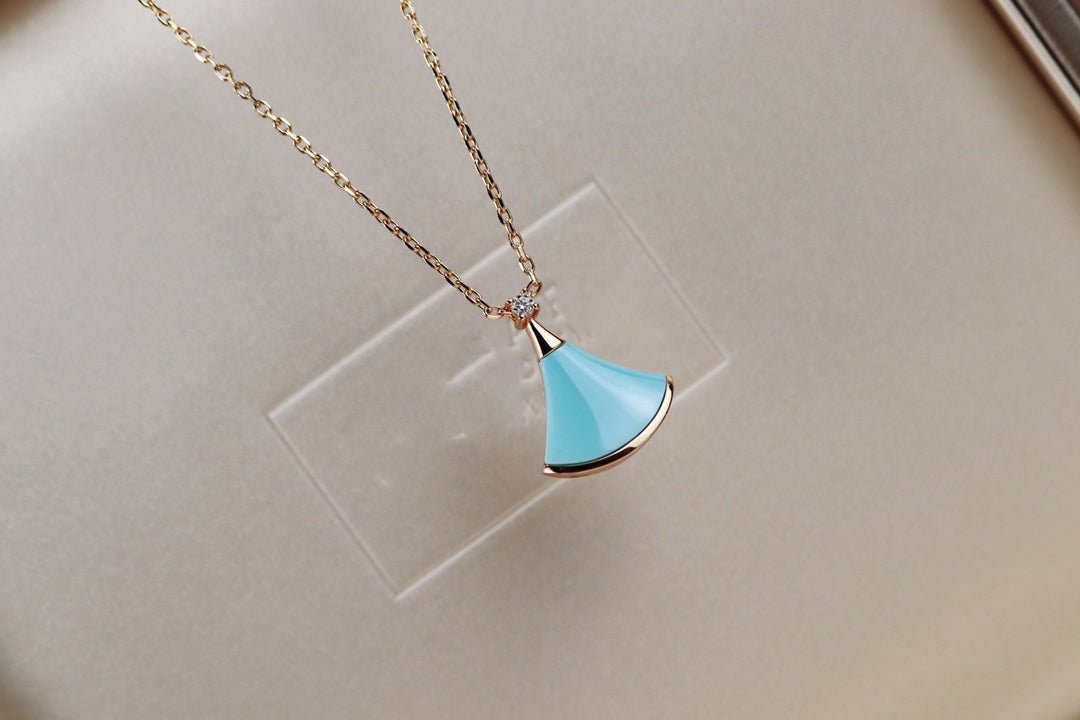 [Clover Jewelry]DREAM NECKLACE TURQUOISE PINK GOLD