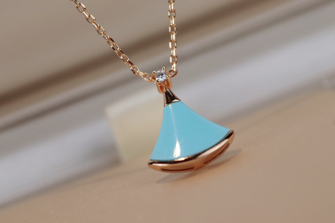 [Clover Jewelry]DREAM NECKLACE TURQUOISE PINK GOLD