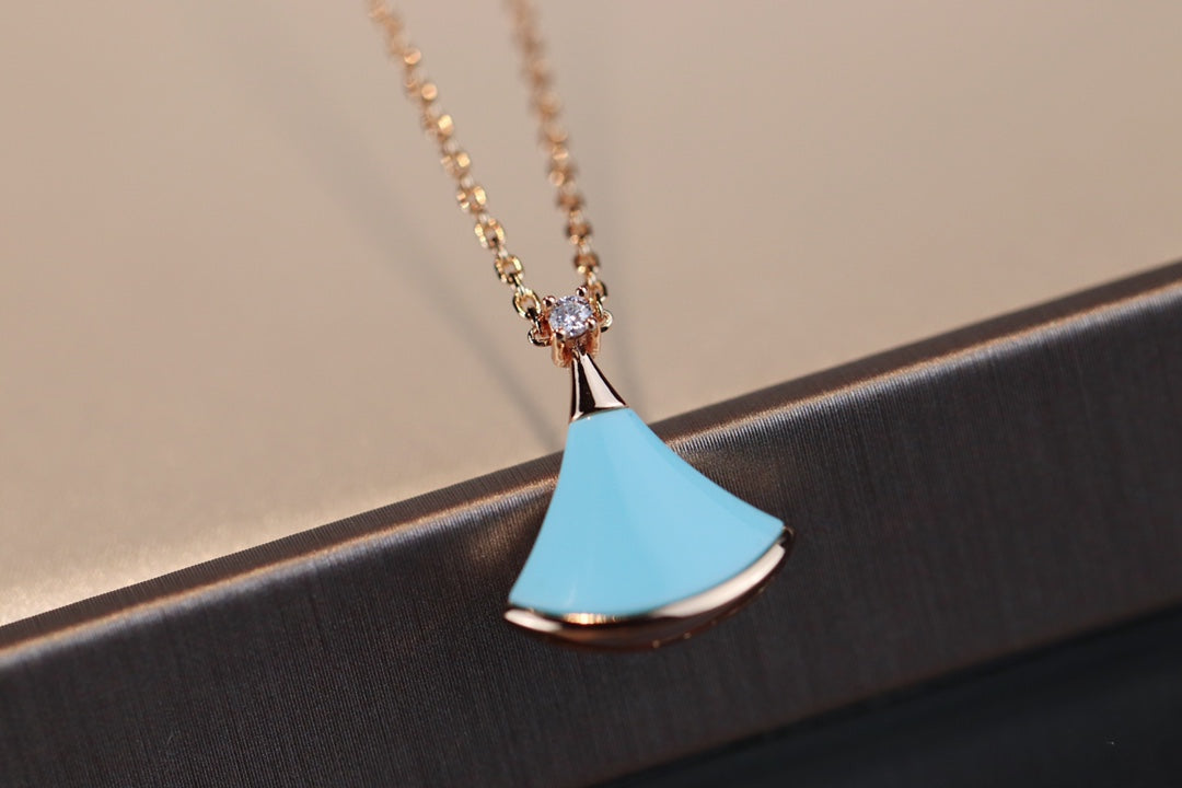 [Clover Jewelry]DREAM NECKLACE TURQUOISE PINK GOLD