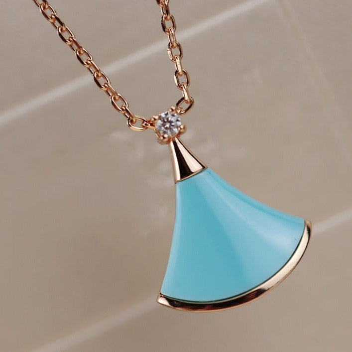 [Clover Jewelry]DREAM NECKLACE TURQUOISE PINK GOLD