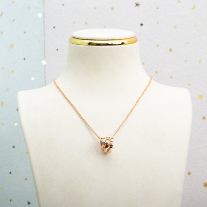 [Clover Jewelry]SERPENTI PINK GOLD NECKLACE DIAMOND