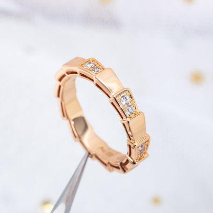[Clover Jewelry]SERPENTI RING PINK GOLD  3MM