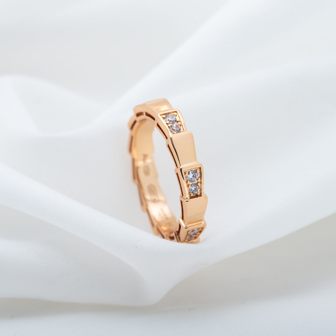 [Clover Jewelry]SERPENTI RING PINK GOLD  3MM