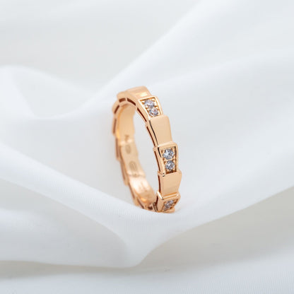 [Clover Jewelry]SERPENTI RING PINK GOLD  3MM