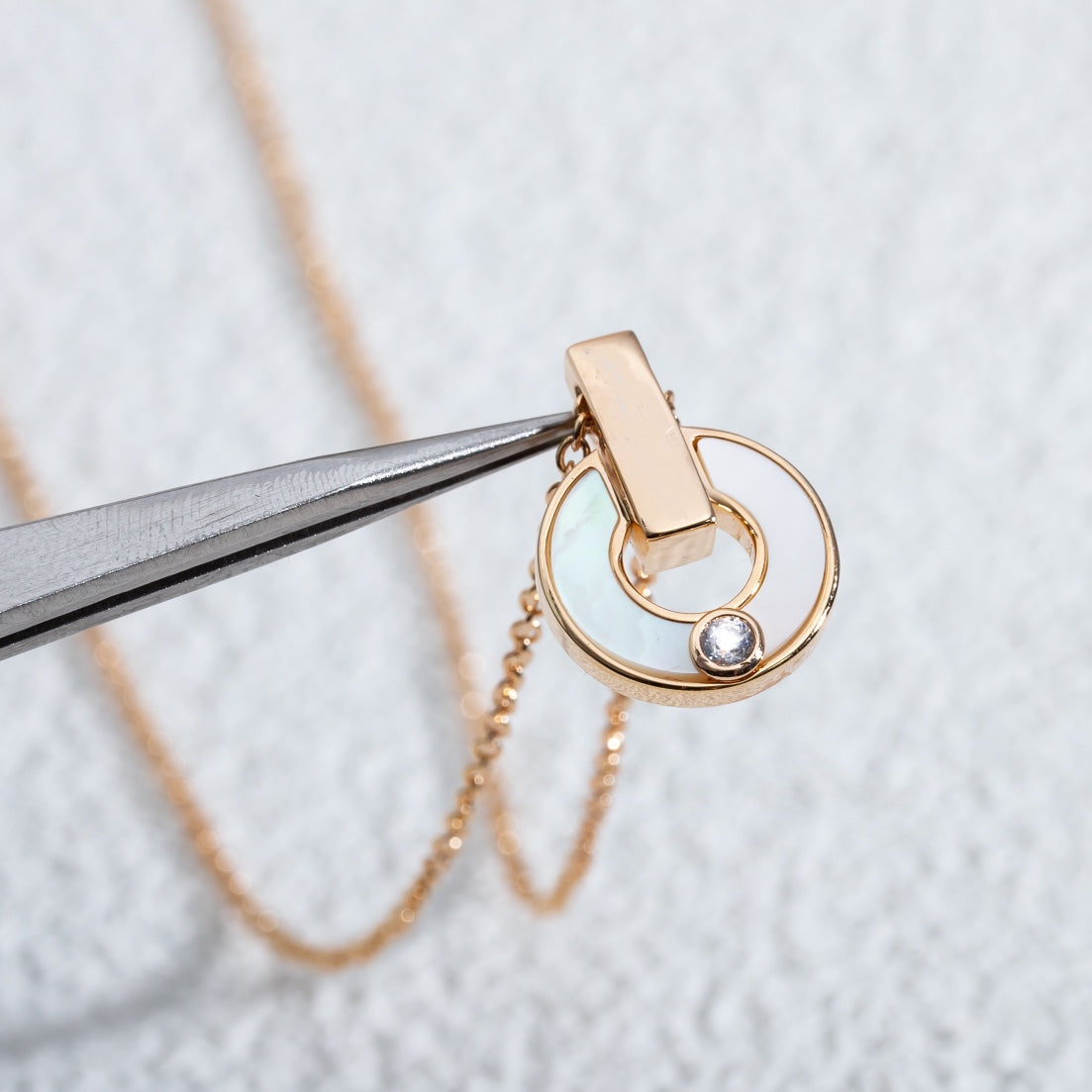 [Clover Jewelry]GARI NECKLACE PINK GOLD MOP