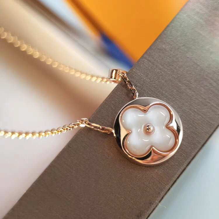 [Clover Jewelry]SUN MOP GOLD 1 DIAMOND NECKLACE