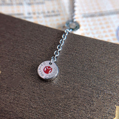 [Clover Jewelry]ZERO 1 BLACK CERAMIC SILVER NECKLACE