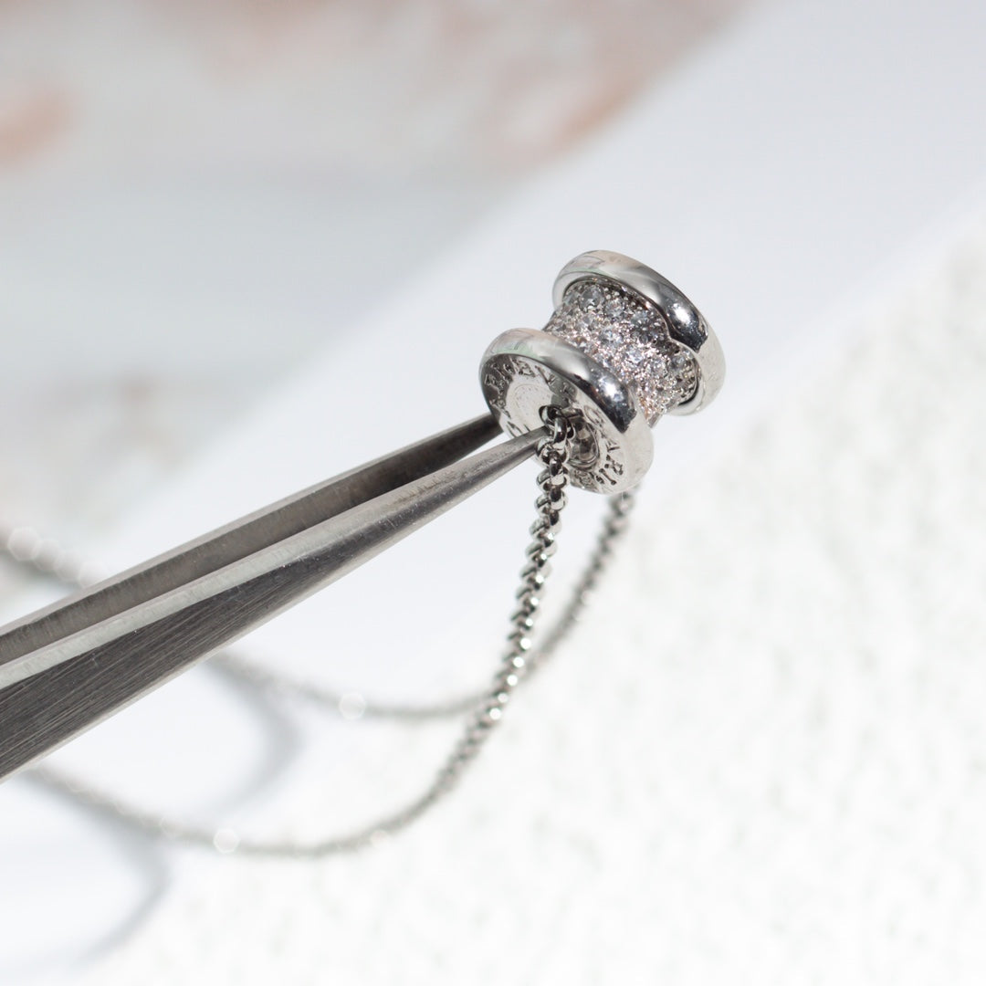 [Clover Jewelry]ZERO 1 SILVER DIAMOND NECKLACE