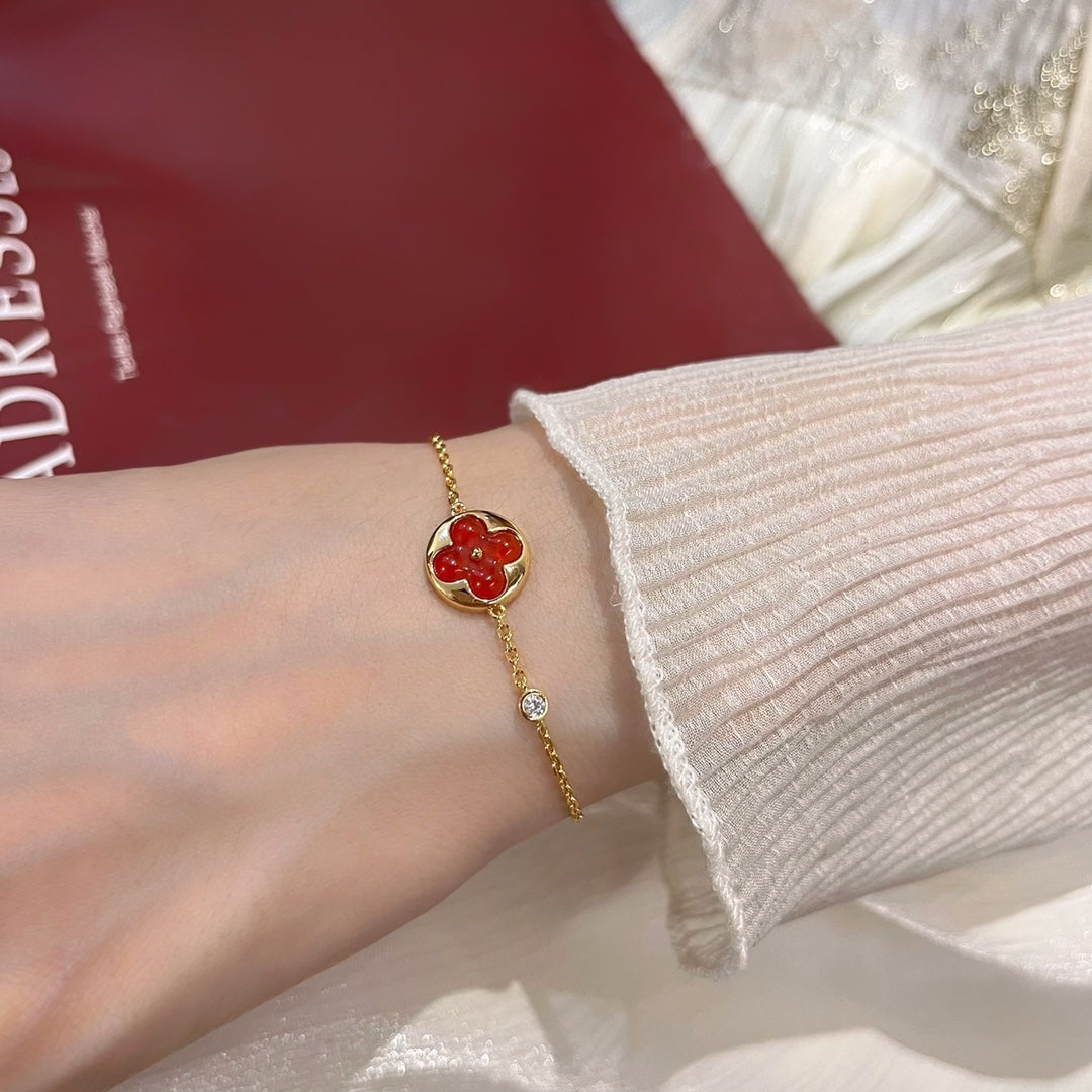 [Clover Jewelry]SUN PEDANT CARNELIAN BRACELET