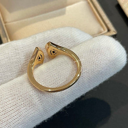 [Clover Jewelry]DREAM MALACHITE DIAMOND OPEN RING