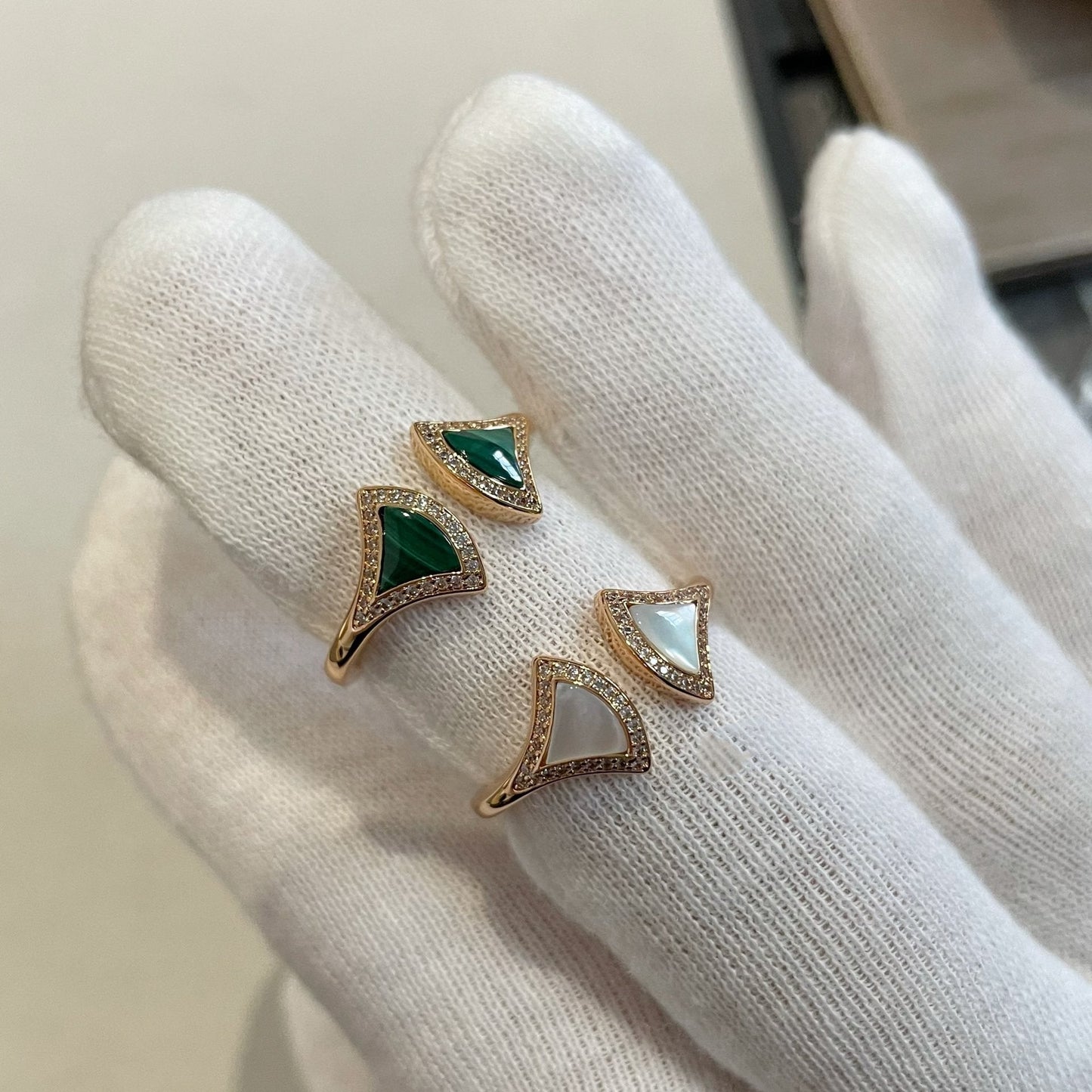 [Clover Jewelry]DREAM MOP DIAMOND OPEN RING