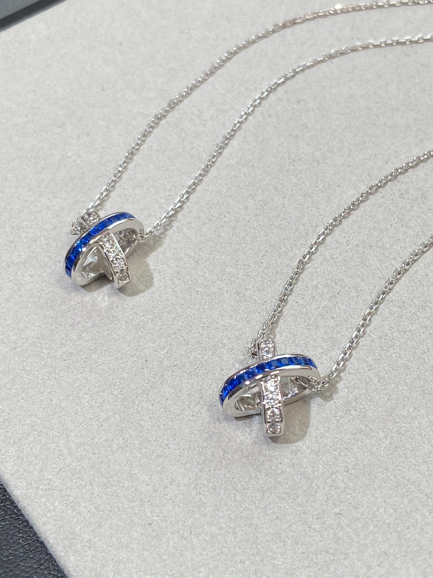 [Clover Jewelry]LIENS DIAMOND SILVER NECKLACE