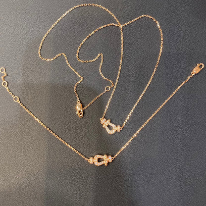 [Clover Jewelry]FORCE 10 DIAMOND PINK GOLD NECKLACE MINI MODEL