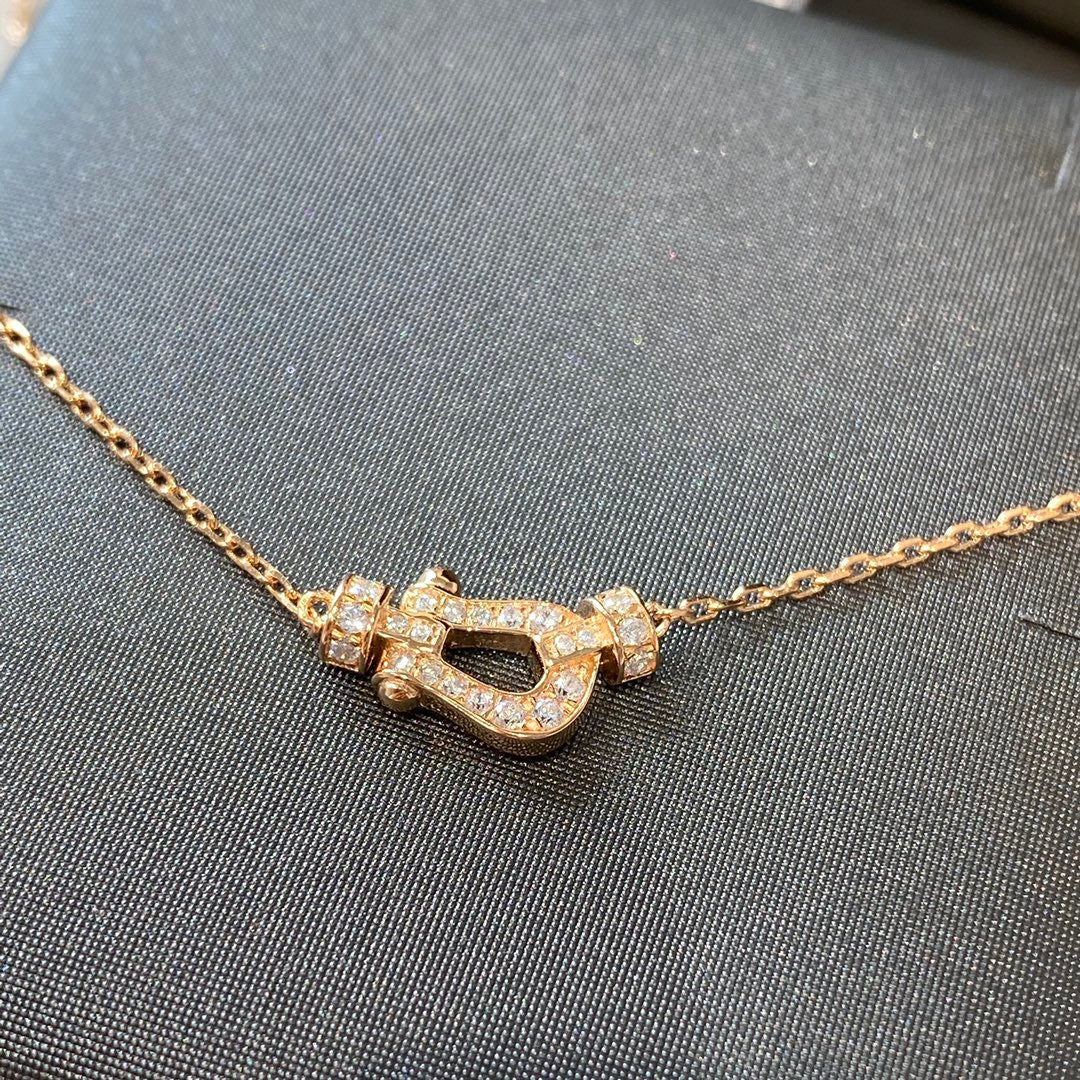 [Clover Jewelry]FORCE 10 DIAMOND PINK GOLD NECKLACE MINI MODEL