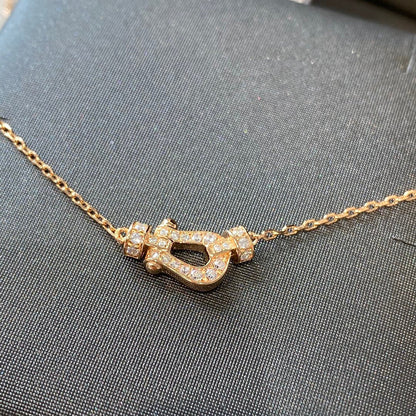 [Clover Jewelry]FORCE 10 DIAMOND PINK GOLD NECKLACE MINI MODEL