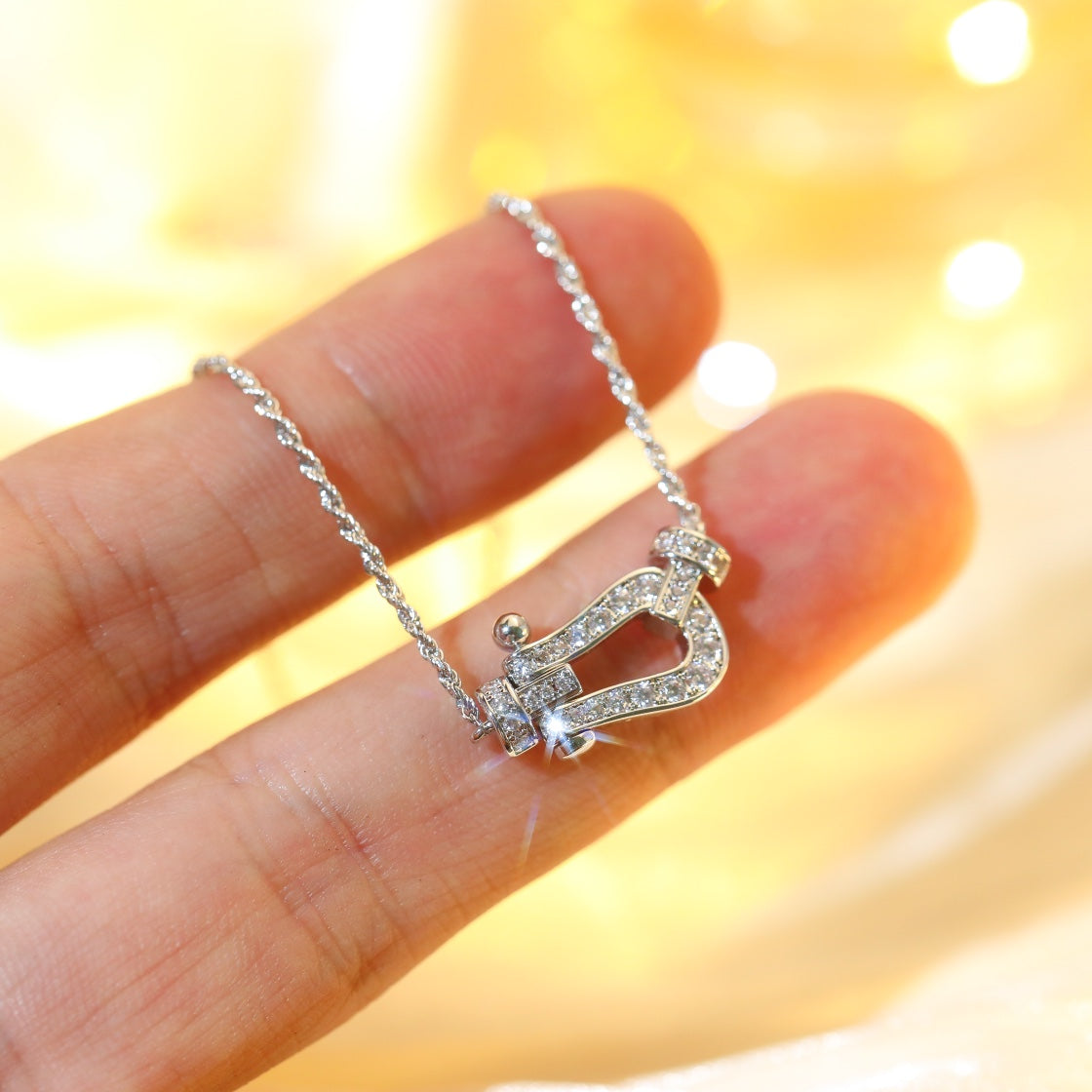 [Clover Jewelry]FORCE 10 DIAMOND SILVER NECKLACE MINI MODEL
