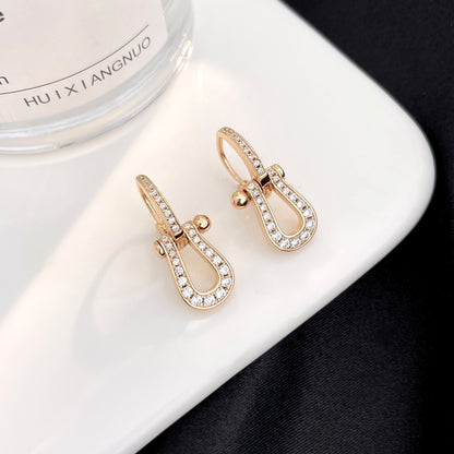 [Clover Jewelry]FORCE 10 FULL DIAMOND DROP EARRINGS MEDIUM MODEL
