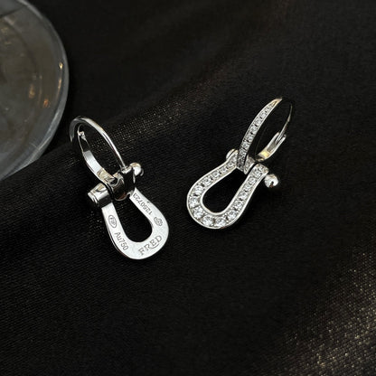 [Clover Jewelry]FORCE 10 FULL DIAMOND DROP EARRINGS MEDIUM MODEL