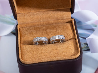 [Clover Jewelry]ZERO 1 MINI SILVER DIAMOND EARRINGS