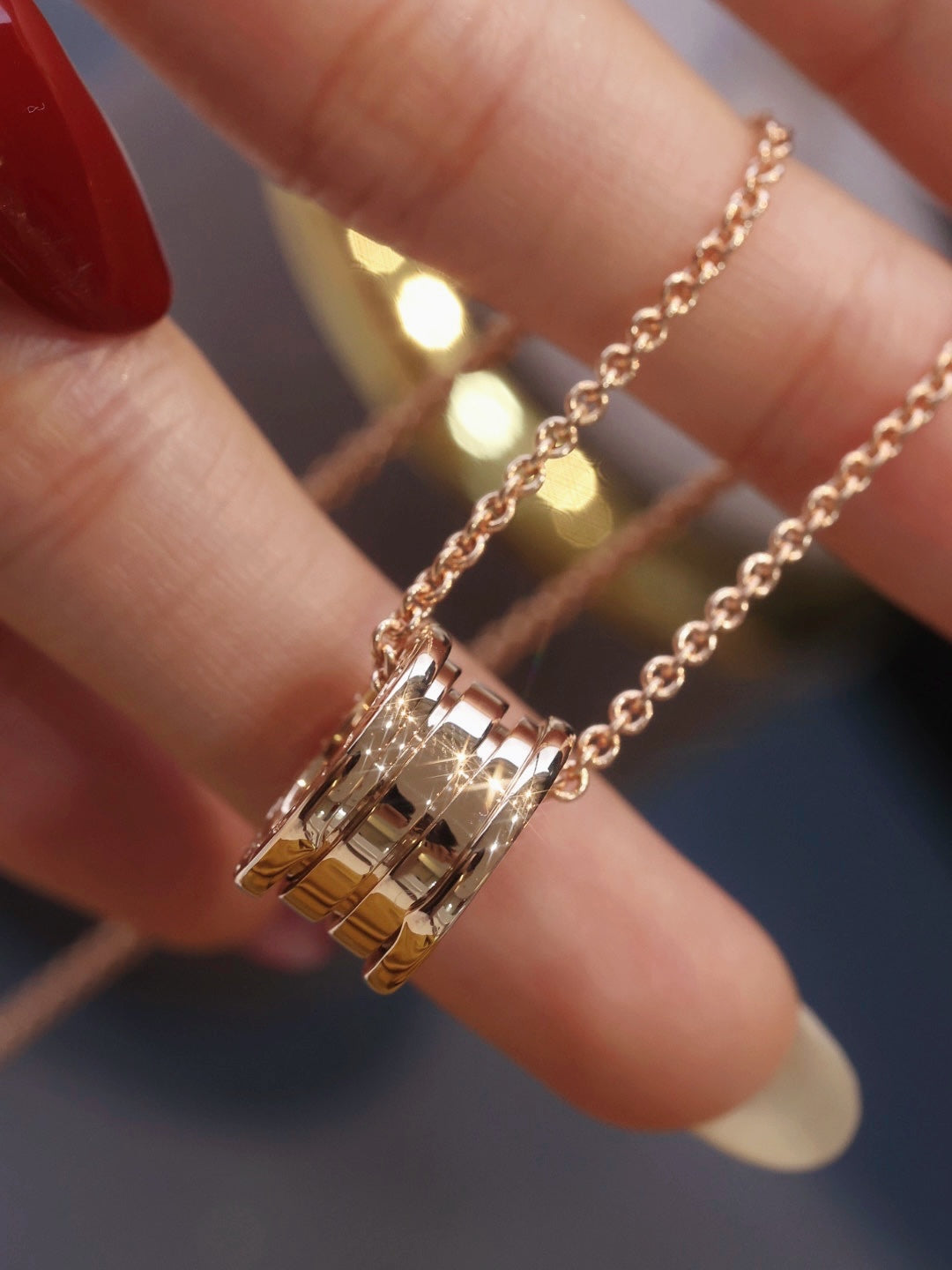 [Clover Jewelry]ZERO 1 PINK GOLD NECKLACE