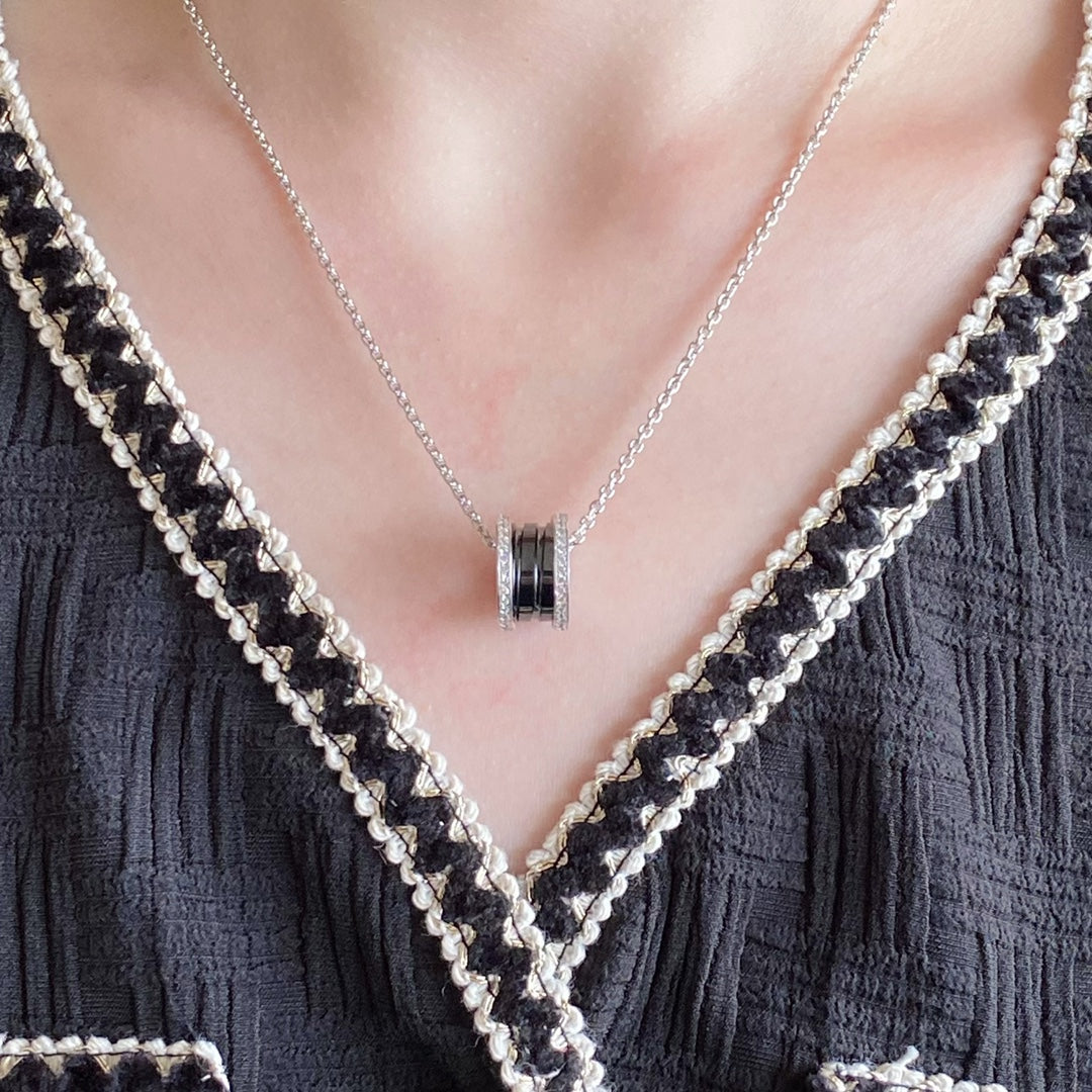 [Clover Jewelry]ZERO 1 DIAMOND CERAMIC NECKLACE