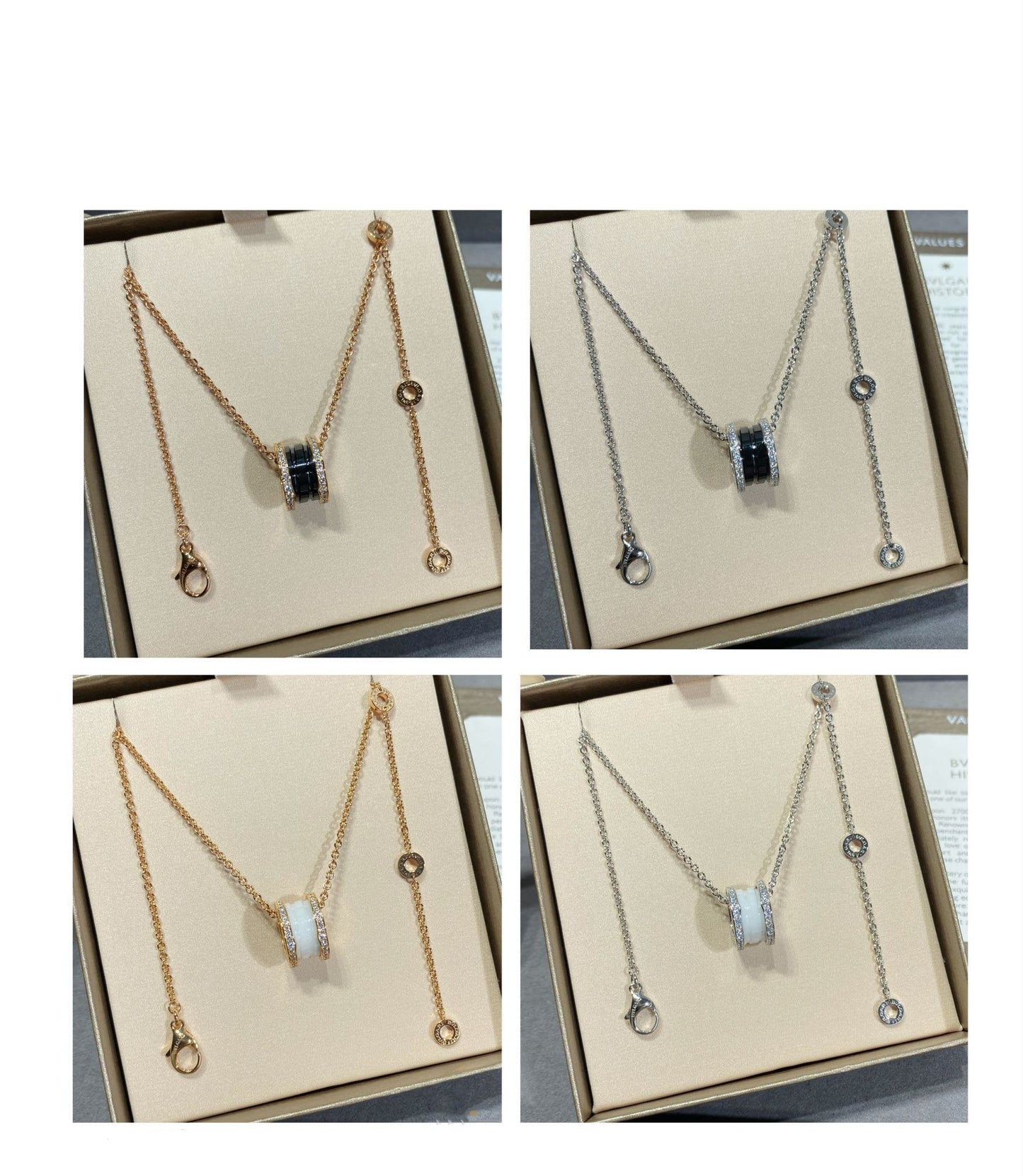 [Clover Jewelry]ZERO 1 DIAMOND CERAMIC NECKLACE