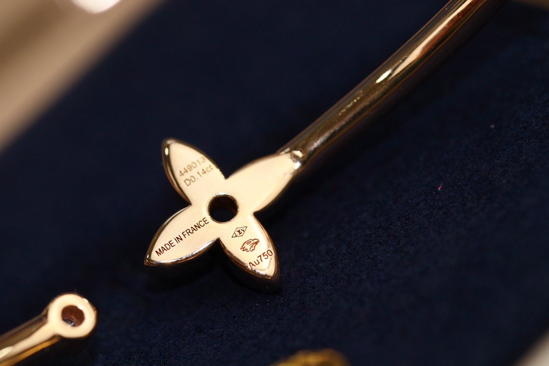 [Clover Jewelry]IDYLLE PINK GOLD OPEN BRACELET DIAMOND PAVED