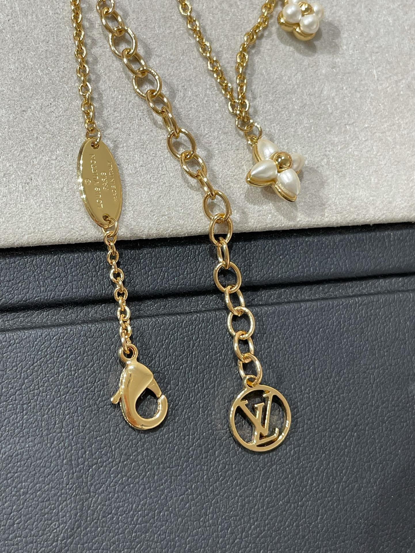 [Clover Jewelry]FLOWERGRAM GOLD MOP DOUBLE ROW NECKLACE