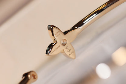 [Clover Jewelry]IDYLLE GOLD OPEN BRACELET DIAMOND PAVED