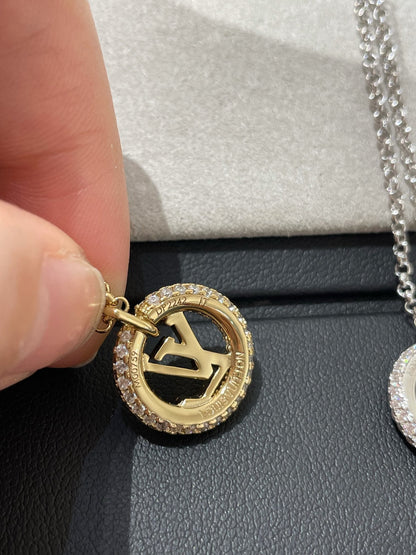 [Clover Jewelry]BY NIGHT DIAMOND PAVED NECKLACE