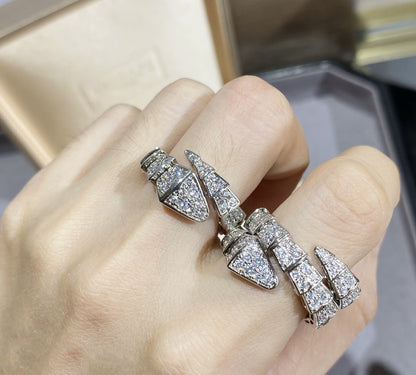 [Clover Jewelry]SERPENTI LARGE RING SILVER DIAMOND PAVED