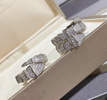 [Clover Jewelry]SERPENTI LARGE RING SILVER DIAMOND PAVED