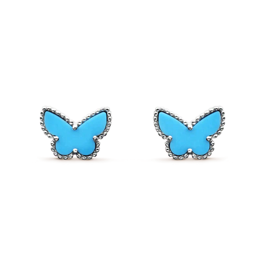 [Clover Jewelry]BUTTERFLY TURQUOISE EARRINGS SILVER