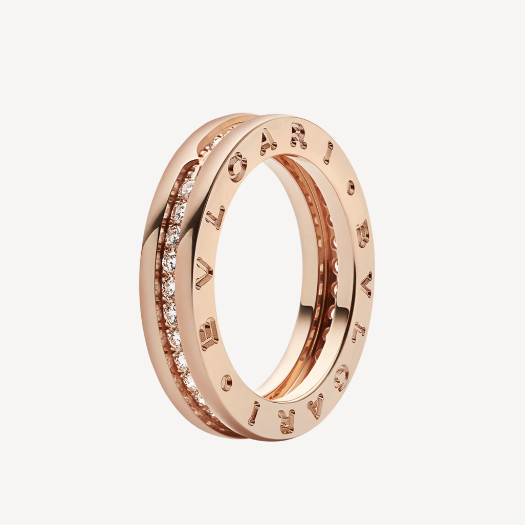 [Clover Jewelry]ZERO 1 ONE-BAND PAVED DIAMONDS ON THE SPIRAL RING