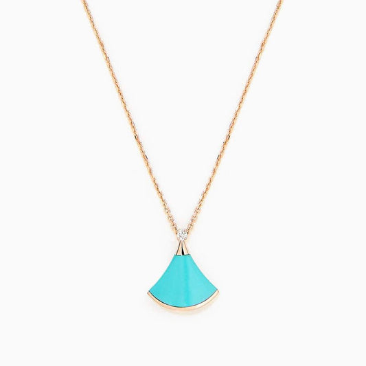 [Clover Jewelry]DREAM NECKLACE TURQUOISE PINK GOLD