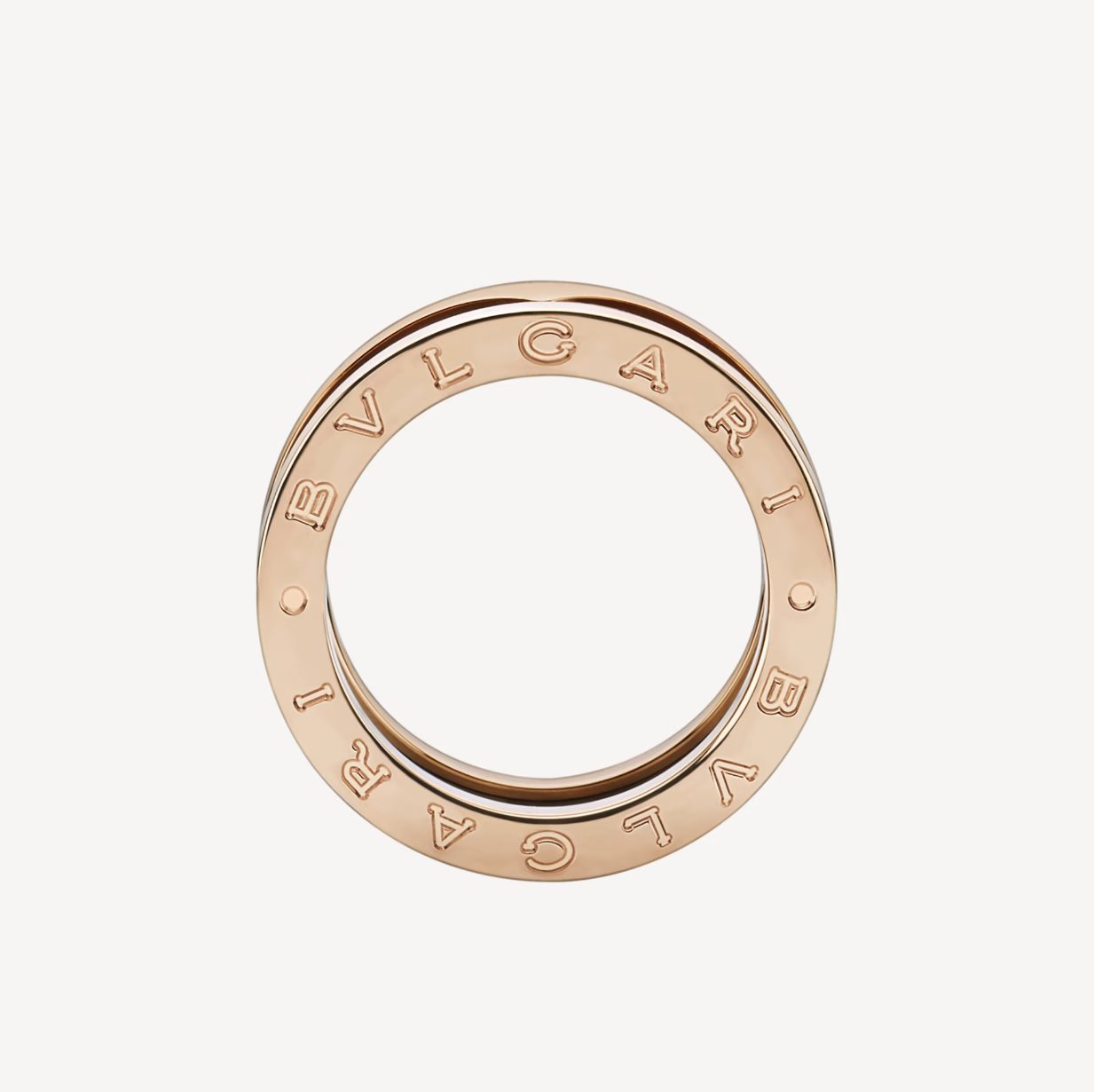 [Clover Jewelry]ZERO 1 TWO-BAND LOOPS AND BLACK CERAMIC PINK GOLD RING