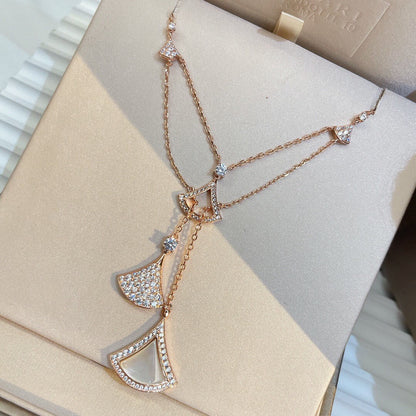 [Clover Jewelry]DREAM NECKLACE WHITE MOP FULL DIAMOND