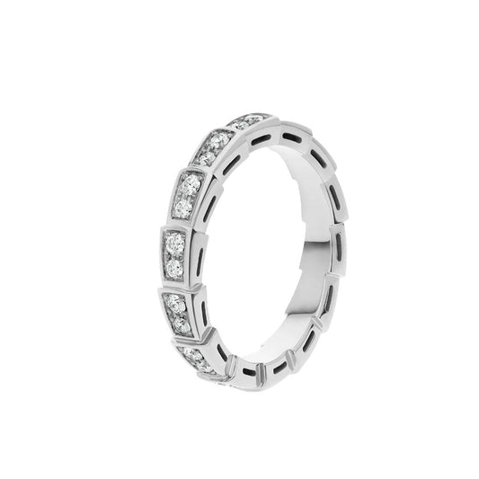 [Clover Jewelry]SERPENTI RING SILVER DIAMOND PAVED 3MM