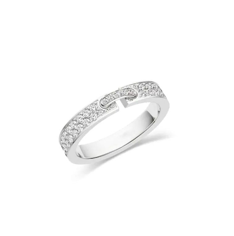 [Clover Jewelry]ALLIANCE LIENS VIDENCE PAVED DIAMOND 4MM RING