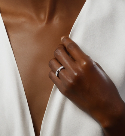 [Clover Jewelry]ALLIANCE LIENS VIDENCE PAVED DIAMOND 4MM RING