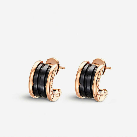 [Clover Jewelry]ZERO 1 PINK GOLD CERAMIC EARRINGS