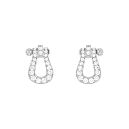 [Clover Jewelry]FORCE 10 FULL DIAMOND STUD EARRINGS MINI MODEL