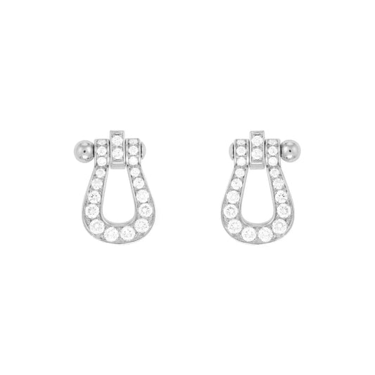 [Clover Jewelry]FORCE 10 FULL DIAMOND STUD EARRINGS MINI MODEL