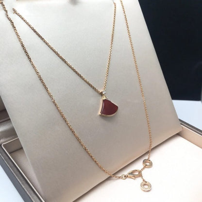 [Clover Jewelry]DREAM NECKLACE CARNELIAN 1 DIAMOND