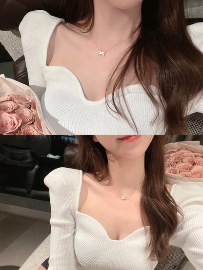 [Clover Jewelry]JEUX DE NECKLACE 1 DIAMOND